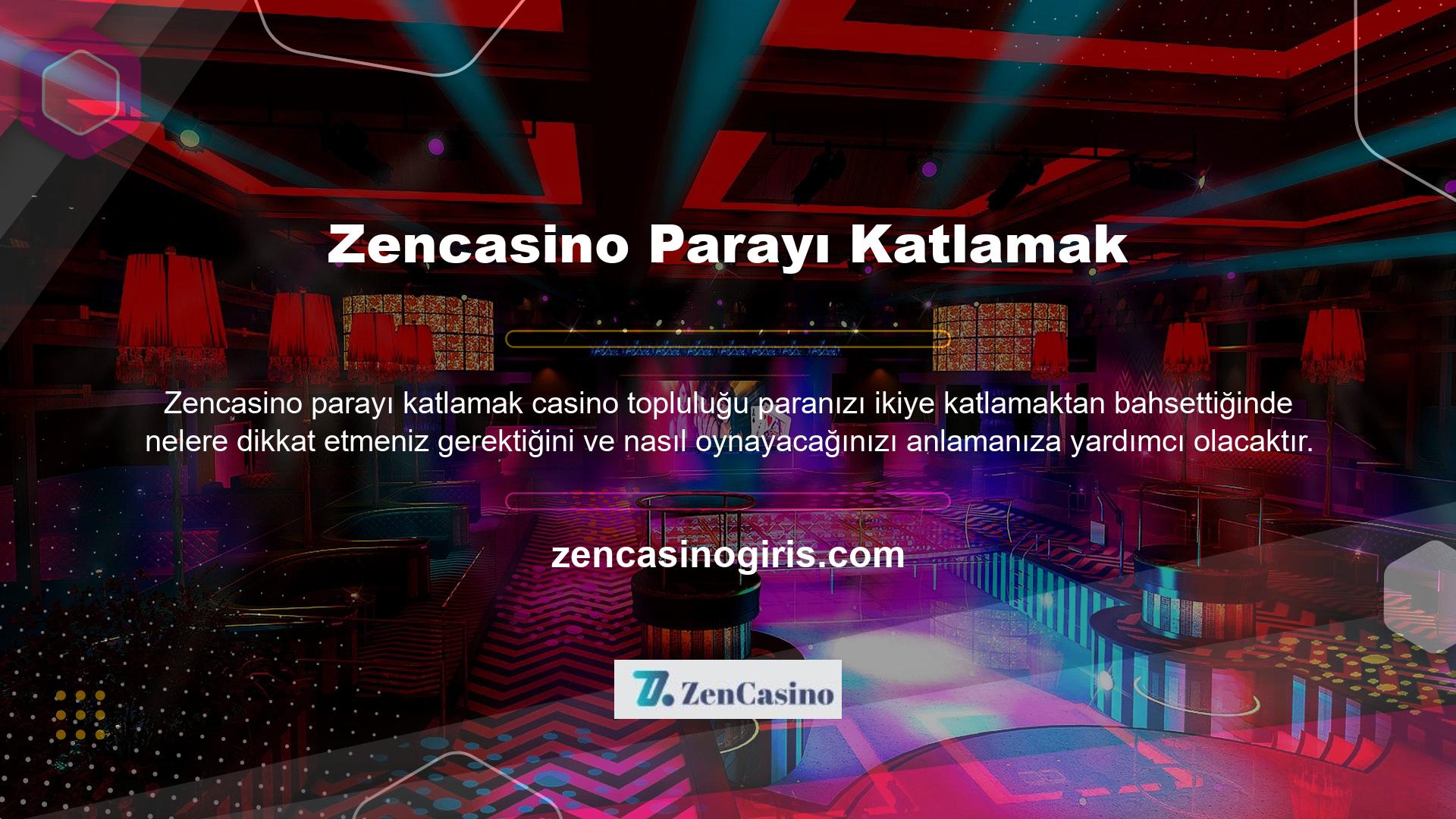 Bir oyun platformu olarak Zencasino, çeşitli oyun yolları sunar